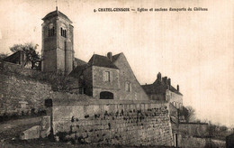 J2802 - CHATEL CENSOIR - D89 - Église Et Anciens Remparts Du Château - Cheny