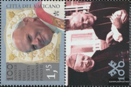 Vatikanstadt 2005Zf With Zierfeld (complete Issue) Unmounted Mint / Never Hinged 2020 Pope Johannes Paul II. - Gebruikt