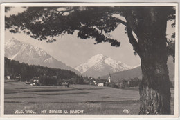 C5411) IGLS - Tirol - Kirche Wenige Häuser Mit Serles Und Habicht ALT 1942 - Igls
