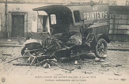 Auto Camion Livraison Du Printemps Détruite Par Explosion St Denis 1916  ELD - Camions & Poids Lourds