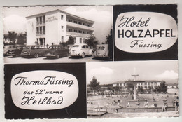 C5414) Hotel HOLZAPFEL FÜSSING - Therme Füssing - Schwimmbad - AUTOS Details S/W Alt - Bad Füssing