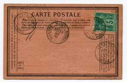 !!! CARTE PRECURSEUR PRIVEE AFFRANCH 5 C SAGE - Tarjetas Precursoras