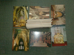 250223M RELIGION Catholique : Lot Environ 120 CPM/CPSM ART Intérieures D'édifices Religieux. - 100 - 499 Cartes