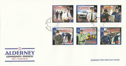 FDC ALDERNEY 218-223,police - Police - Gendarmerie
