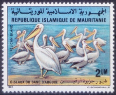 Mauritania 1981 MNH, Water Birds, Great White Pelican - Pelikanen