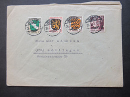 Französische Zone 1947 Rheinland Pfalz MiF Allg. Ausgabe Stempel Rhens Fernbrief Nach Göttingen - Renania-Palatinato