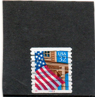 ETATS-UNIS       32 C   Roulette  Encre Rouge    1995    Y&T : 2338  N° 44444   Oblitéré - Coils & Coil Singles