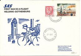 Finland Cover First SAS DC-9 Nonstop Flight Helksinki - Gothenburg 27-3-1983 - Cartas & Documentos