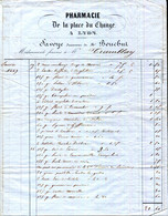 FACTURE.LYON.PHAMACIE DE LA PLACE DU CHANGE.SAVOYE SUCCESSEUR.1849. - Drogerie & Parfümerie