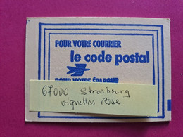 Code Postal - 67000 Strasbourg - Carnet Non Ouvert De 8 Vignettes Lilas Cote 2023 10€ - Bmoques & Cuadernillos