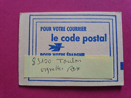 Code Postal - 83100 Toulon - Carnet Non Ouvert De 8 Vignettes Lilas Cote 2023 10€ - Blokken & Postzegelboekjes