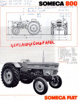 92- PUTEAUX- PROSPECTUS PUBLICITE SOMECA FIAT-TRACTEUR SOMECA 800-  116 RUE DE VERDUN - Landwirtschaft