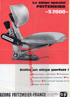 68- MULHOUSE-PROSPECTUS PUBLICITE GEORG FRITZMEIER -TARIF 1964- 26 RUE DE ROUFFACH- SIEGE S 2000 TRACTEUR AGRICULTURE - Landbouw