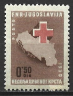 Yugoslavia 1950. Scott #RAJ5 (MH) Cross And Map Of Yugoslavia  *Complete Issue* - Postage Due