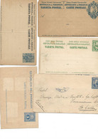 PARAGUAY- LOT DE 5 ENTIERS POSTAUX - ANNEE 1900-1910 - Paraguay