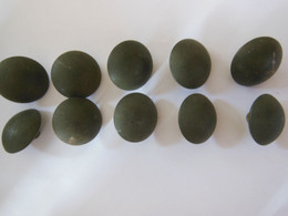 Lot De 10 Boutons Militaires Mat 25mm Bachler Châteaudun - Boutons