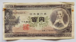 BILLET DE BANQUE - JAPON - 1953 - P.90 - 100 YEN - PORTRAIT : ITAGAKI TAISUKE - ARCHITECTURE - Japan