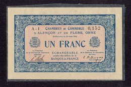 CHAMBRE DE COMMERCE - ORNE - BLEU SUR ROSE 1915 - 1F - NEUF - PETIT DEFAUT - Chambre De Commerce