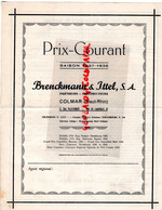 68-COLMAR- RARE PRIX 1937-1938- BRENCKMANN ITTEL-DECHARGEURS AGRICULTURE-15 RUE PEYERIMHOFF- 30 RUE DU LOGELBACH - Landbouw