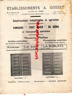 94- JOINVILLE LE PONT-PROSPECTUS PUBLICITE ETS. A. GOSSET-HANGARS AGRICOLES ACIER -AGRICULTURE - Landbouw