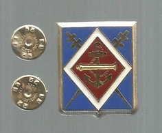 Insigne, Militaria,  1 Er Régiment D'Artillerie De Marine,  Delsart G 2113 , 2 Scans , Frais Fr 2.25 E - Marinera