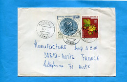 MARCOPHILIE-lettre -CONGO-pour Françe- Cad Mossendjo-1977-2- Stamps N°397 Monnaie Romane+429 Fleur - Autres & Non Classés