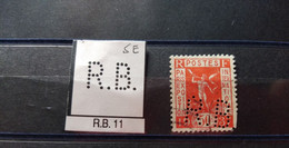 FRANCE R.B. 11 TIMBRE RB 11  INDICE 4 SUR 325  PERFORE PERFORES PERFIN PERFINS PERFO PERFORATION PERFORIERT - Gebraucht