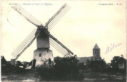 CPA  Carte Postale  Belgique Knocke Sur Mer Le Moulin  à Vent Et L'église 1906 VM64009ok - Knokke