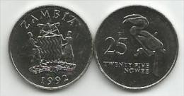 Zambia  25  Ngwee 1992. High Grade - Zambia