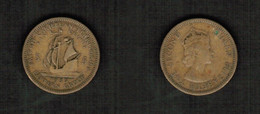 BRITISH CARIBBEAN TERRITORY  5 CENTS 1955 (KM # 4) #6992 - Territoires Britanniques Des Caraïbes