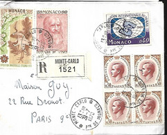 MONACO LETTRE RECOMMANDEE  DU 31 07 1970   POUR PARIS - Covers & Documents