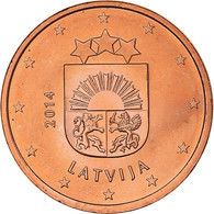 Lettonie, 5 Euro Cent, 2014, FDC, Cuivre Plaqué Acier - Lettonie