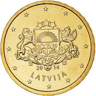 Lettonie, 10 Euro Cent, 2014, FDC, Laiton - Letonia