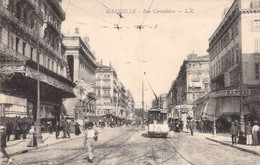 FRANCE - 13 - MARSEILLE - Rue Cannebière - LR - Carte Postale Ancienne - Canebière, Stadtzentrum