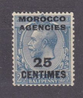 1925 Morocco British Post 214 MLH Overprint - # 158 - Unused Stamps