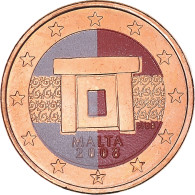 Malte, Euro Cent, 2008, Colorisé, SPL, Cuivre Plaqué Acier, KM:New - Malta