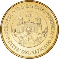 Vatican, 10 Euro Cent, 2011, Unofficial Private Coin, SPL+, Laiton - Privatentwürfe