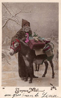 Noël - Santa Claus , Père Noël Et Son âne , Joyeux NOEL - Carte Photo - Santa Claus