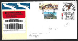 Registered Letter From South Africa To Lisbon 2000. University Cape Town. 100 Years Johannesburg. Carriages With Horses. - Covers & Documents