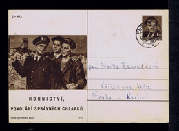 Sp9576 CESCOSLOVAKIA "MINING, Vocations Of The Right Boys" Jobs Métiers Mines Postal Stationery Mailed 1950 Issue - Autres & Non Classés