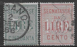 Italia Italy 1884 Regno Segnatasse Sa N.S15-S16 Completa US - Portomarken