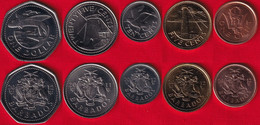 Barbados Set Of 5 Coins: 1 Cent - 1 Dollar 2011-2012 UNC - Barbades