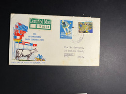 (1 P 4) Australia - Certified Mail G 0104 (letter 18th Int. Dairy Congress 1970) - Lettres & Documents