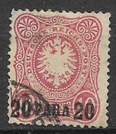 GERMANIA REICH UFFICI TEDESCHI NEL LEVANTE 1884 SOPRASTAMPATO UNIF. 2  USATO VF - Other & Unclassified