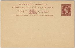 ILES VIERGES BRITANNIQUES / BRITISH VIRGIN ISLANDS - QV 1-1/2d Postal Card - Mint Never Hinged - Iles Vièrges Britanniques