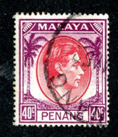 251 BCx Penang 1949 Scott 18 Used ( All Offers 20% Off! ) - Penang