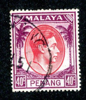 253 BCx Penang 1949 Scott 18 Used ( All Offers 20% Off! ) - Penang