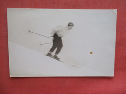 RPPC. Man Ski.      Not Clear Image.          Ref 5947 - Sports D'hiver