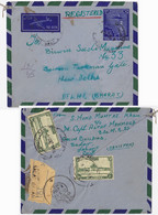 PAKISTAN - 1954 - Uprated Registered Air Mail Postal Envelope To India - Pakistan