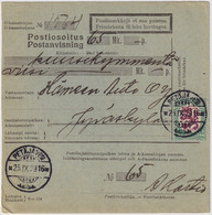 FINLANDE / SUOMI FINLAND 1929 PETÄJÄVESI To JYVASKYLA - Postiosoitus / Money-Order Card - Storia Postale
